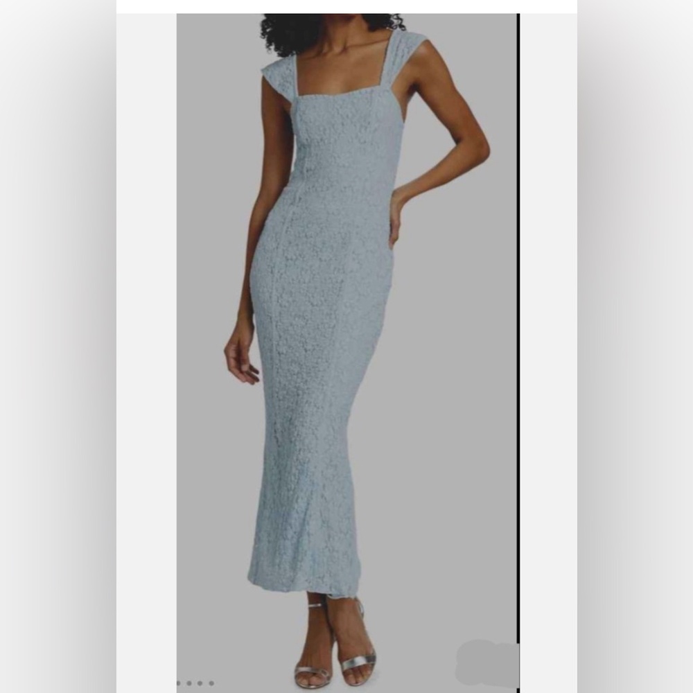Blue laced dress